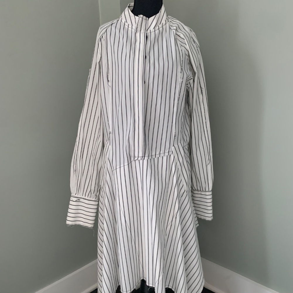 JW Anderson pinstripe dress with asymmetrical hem from Net-A-Porter. Worn once.